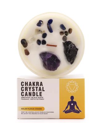 Velas de Cristal de Chakra -Chakra del plexo solar