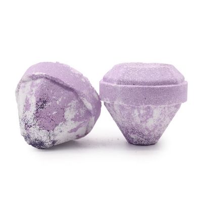 1x Bomba de Baño de Piedras Preciosas - Blanca y Violeta