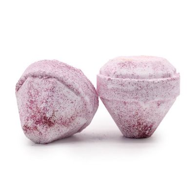 1x Bomba de Baño de Piedras Preciosas - Blanca y Roja