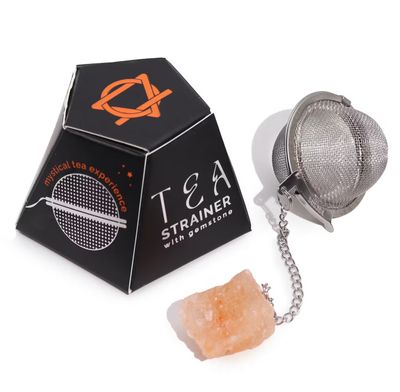 Colador de té de piedras preciosas de cristal crudo - Cornalina