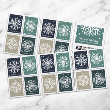 Winter Whimsy Stamps, Book of 20