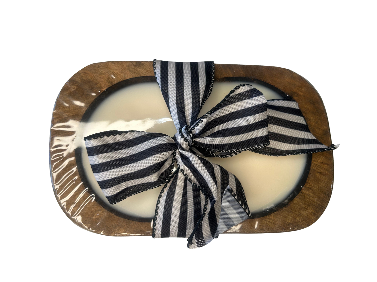 Wooden Dough Bough Candle, Scent: Banana Nut Bread