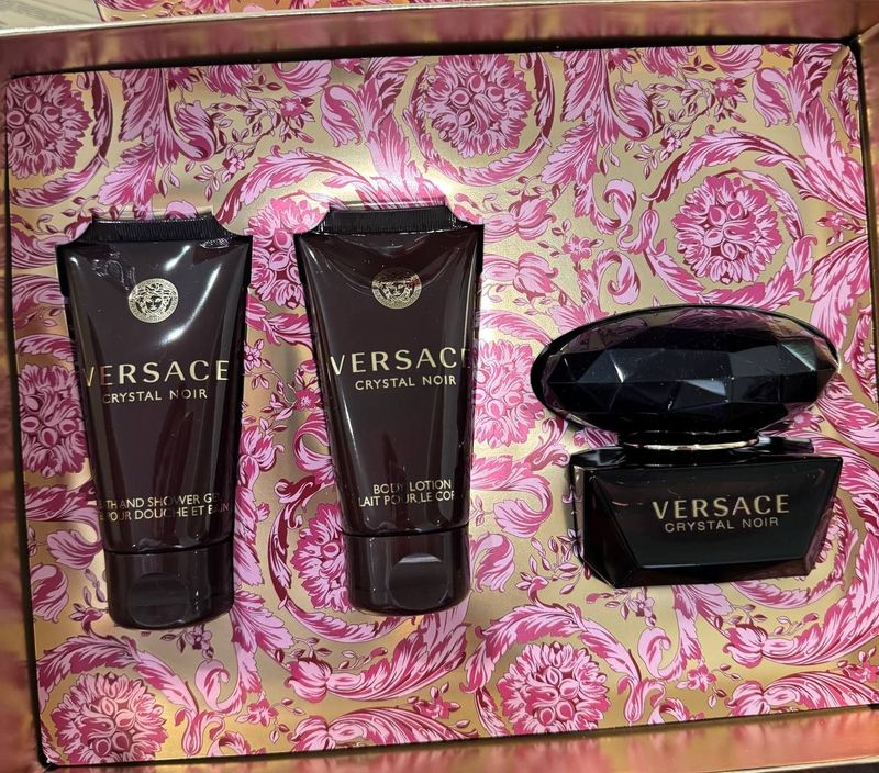 Versace Crystal Noir by Versace for Women 3 Piece Set Includes: 1.7 oz Eau de Parfum Spray + 1.7 oz Bath and Shower Gel + 1.7 oz Body Lotion