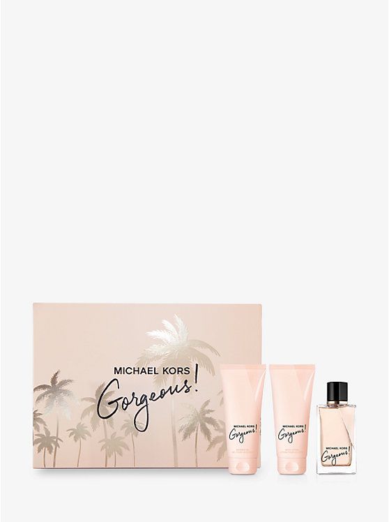 Michael Kors Gorgeous Natural Eau De Parfum Spray 3-Pieces Gift Set for Women. EAU de Perfume-Natural Spray,3.4 Oz, Body Lotion,3.4 Oz, Shower Gel,3.4 oz