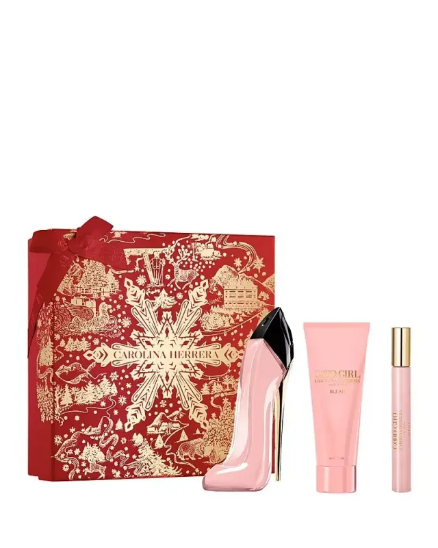 GOOD GIRL BLUSH by CAROLINA HERRERA 3Pcs Gift Set ( 2.7oz Eau de Parfum Spry + 3.4oz B/L +