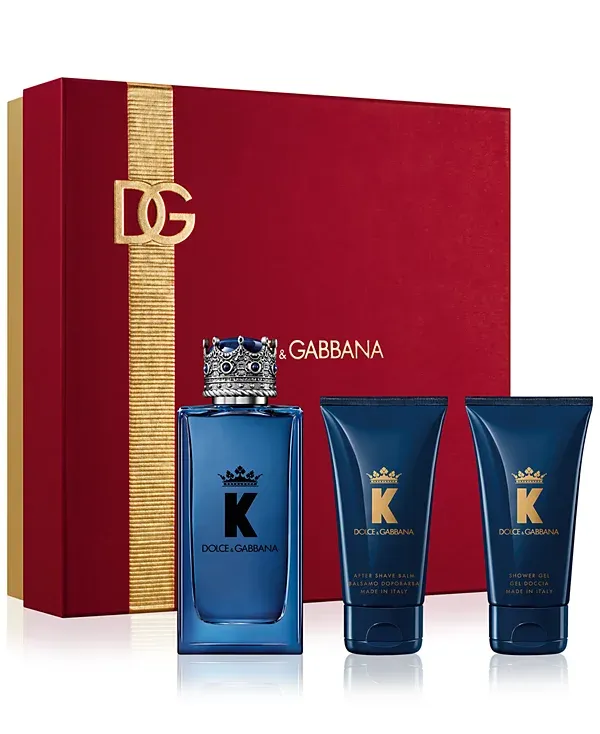 Dolce & Gabbana Eau de Parfum, 3.3 oz.; Shower Gel, 1.7 oz.; After Shave Balm, 1.7 oz.