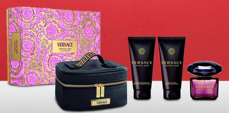 Versace Crystal Noir by Versace for Women 4 Piece Set Includes: 3.0 oz Eau de Parfum Spray + 3.4 oz Bath and Shower Gel + 3.4 oz Body Lotion