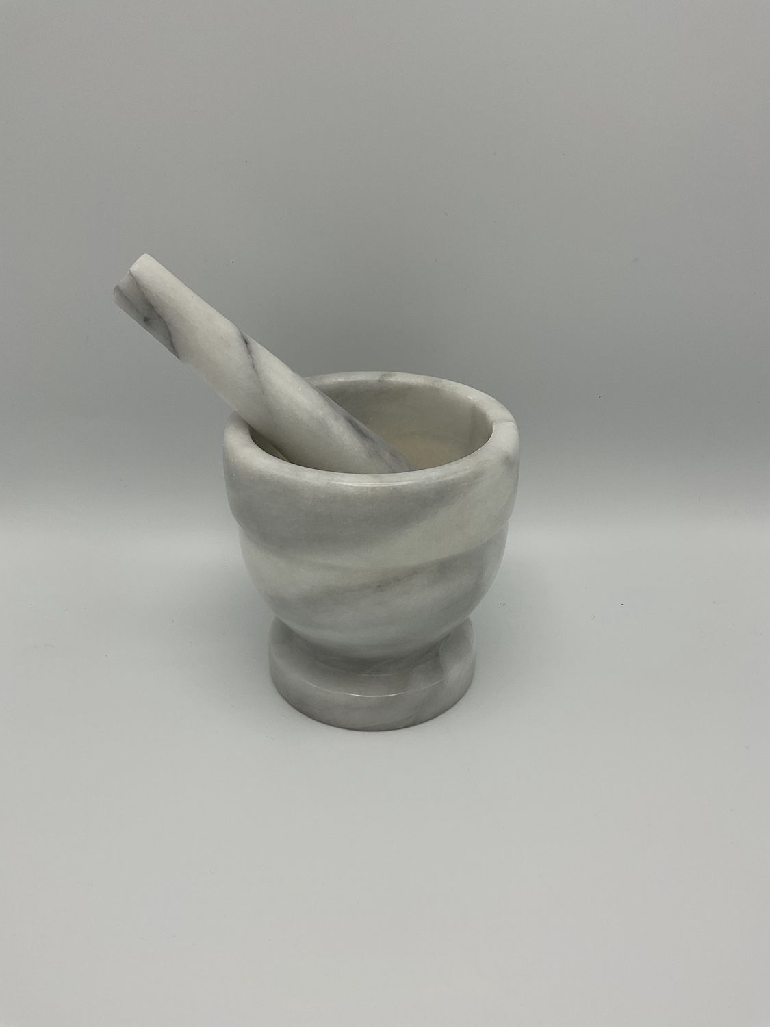 White Marble Vintage Mortar and Pestle