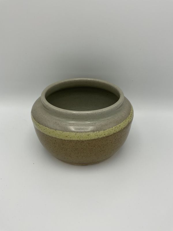 K.M. Subtle Drip Glaze Round Jar