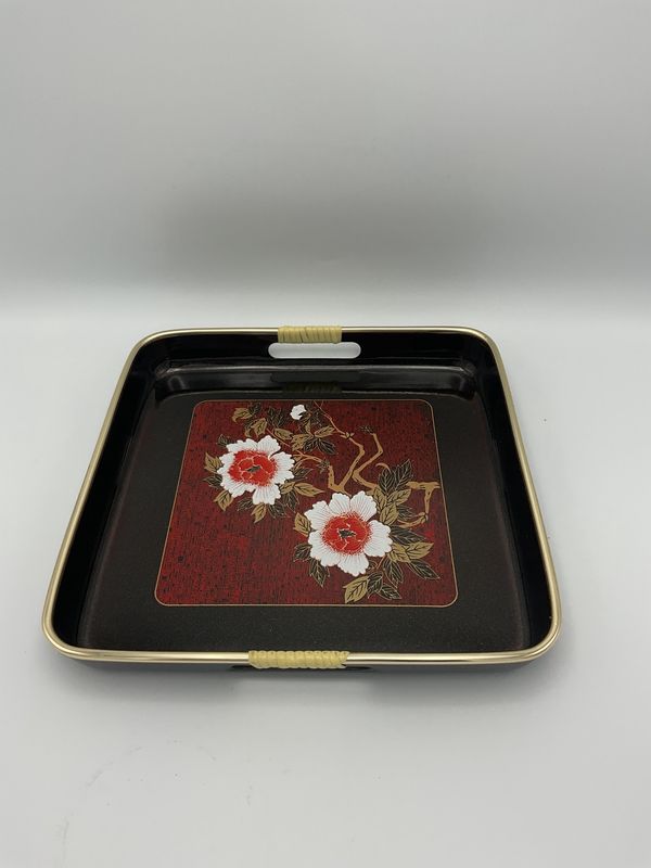 Japanese Vintage Floral Lacquer Serving Tray