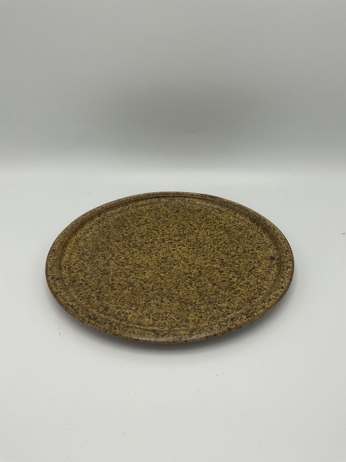 Kelly McCarty Stoneware plate, dark brown