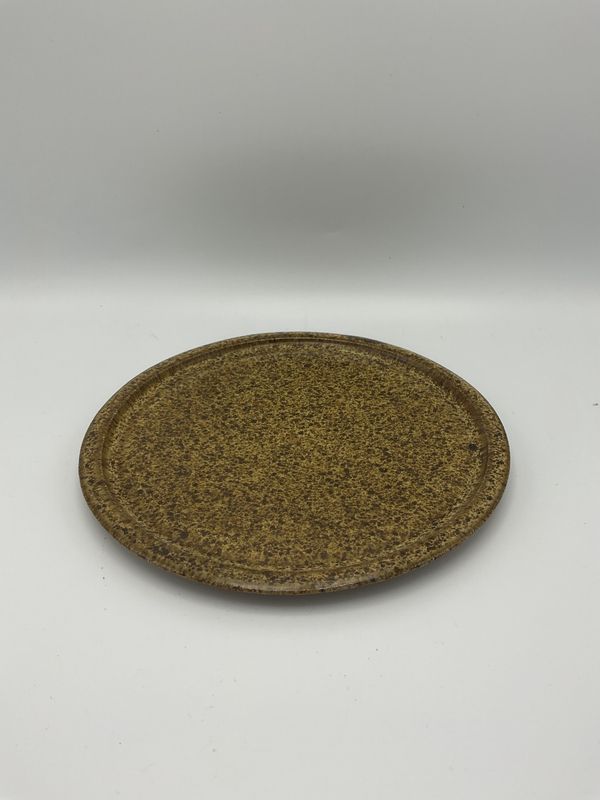 Kelly McCarty Stoneware plate, dark brown