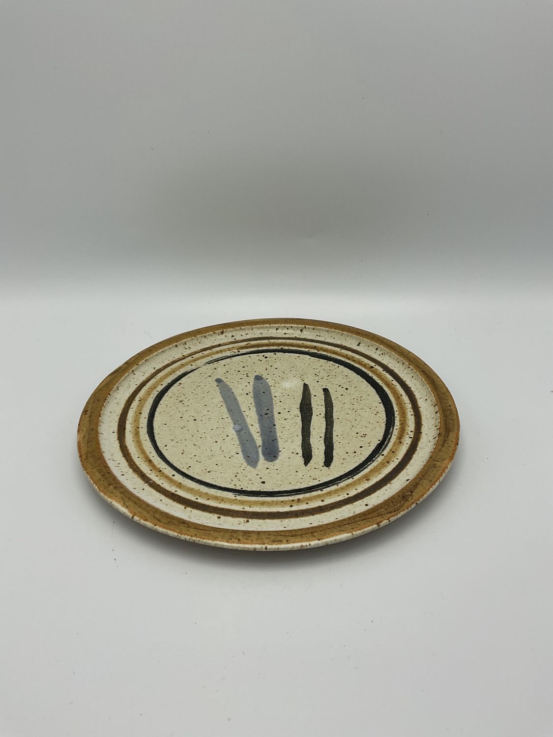Kelly McCarty Stoneware plate, 4 lines
