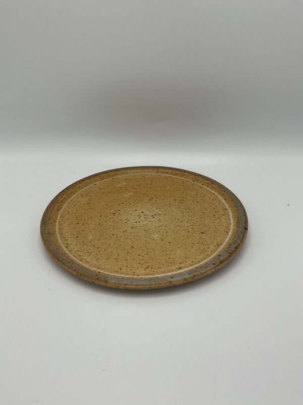 Kelly McCarty stoneware plate, light brown