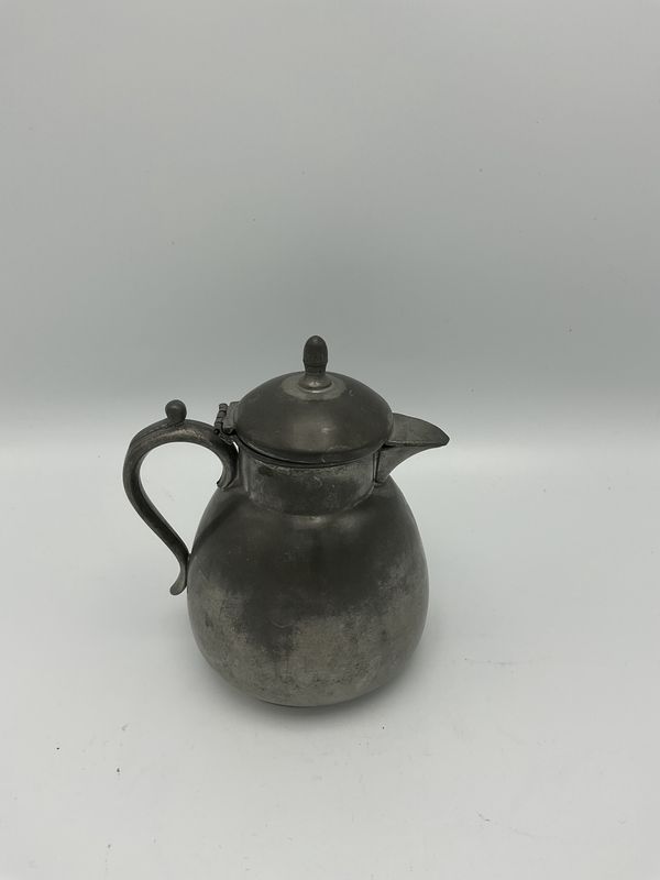 Winthrop pewter lidded creamer