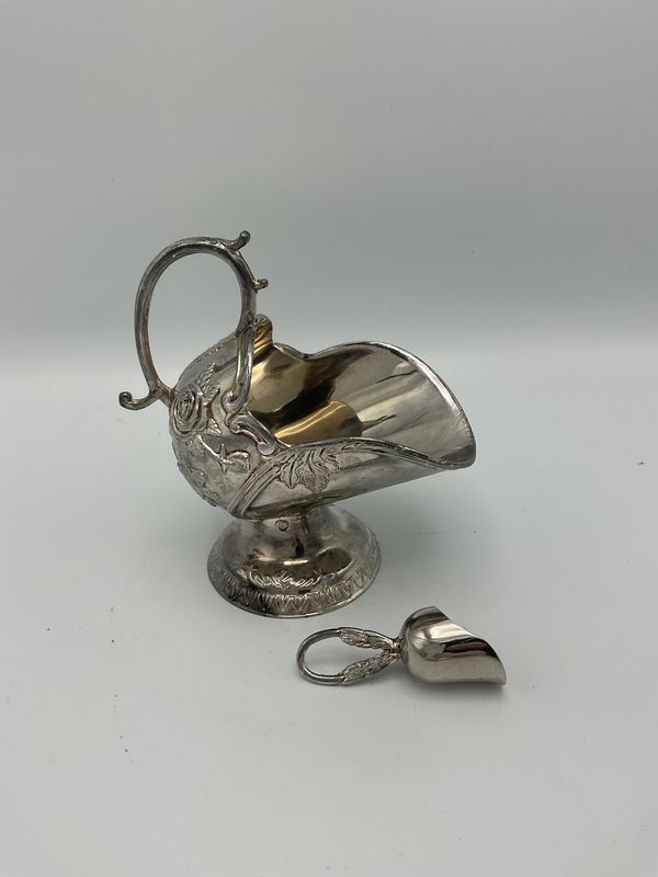 Rose Antique Sugar Scuttle and Scoop