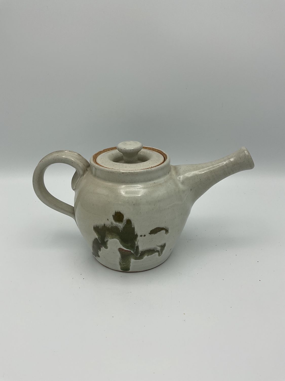 Kelly McCarty grey teapot w/ splatter design
