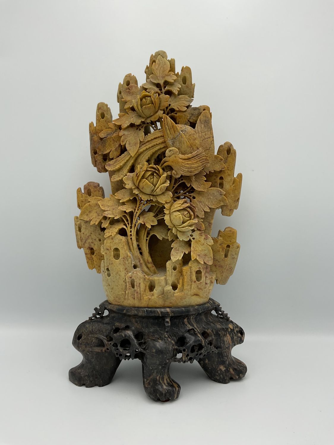 Phoenix Soapstone Sculpture, Hand Carved