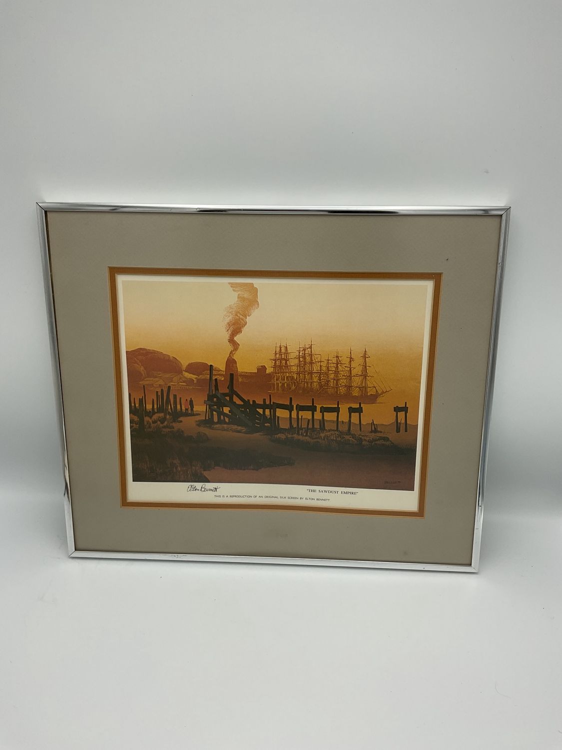 The Sawdust Empire by Elton Bennet signed print framed