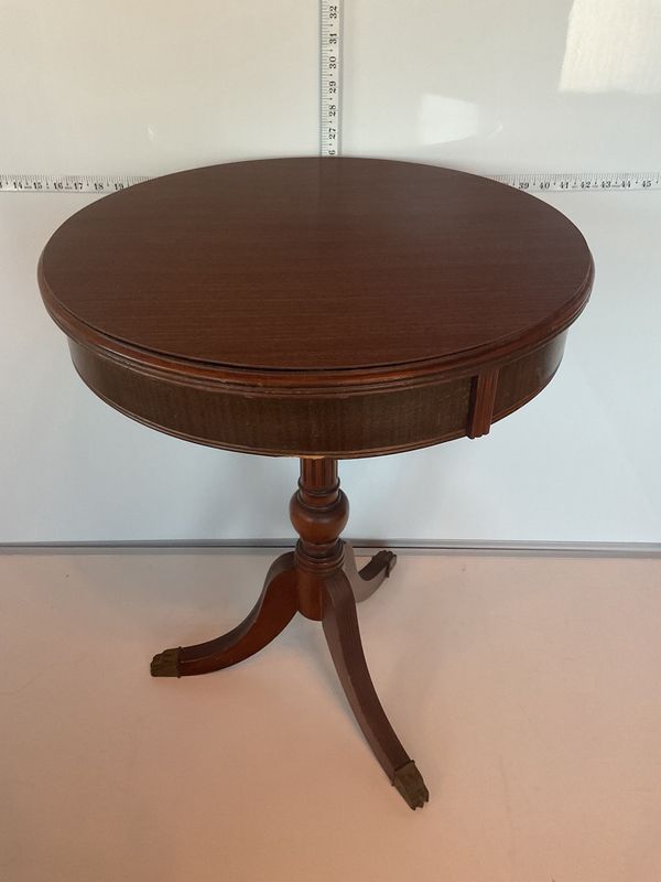 Brass Claw Feet Vintage Round Table