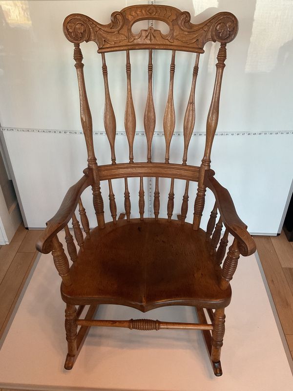 Vintage Pressback Rocking Chair
