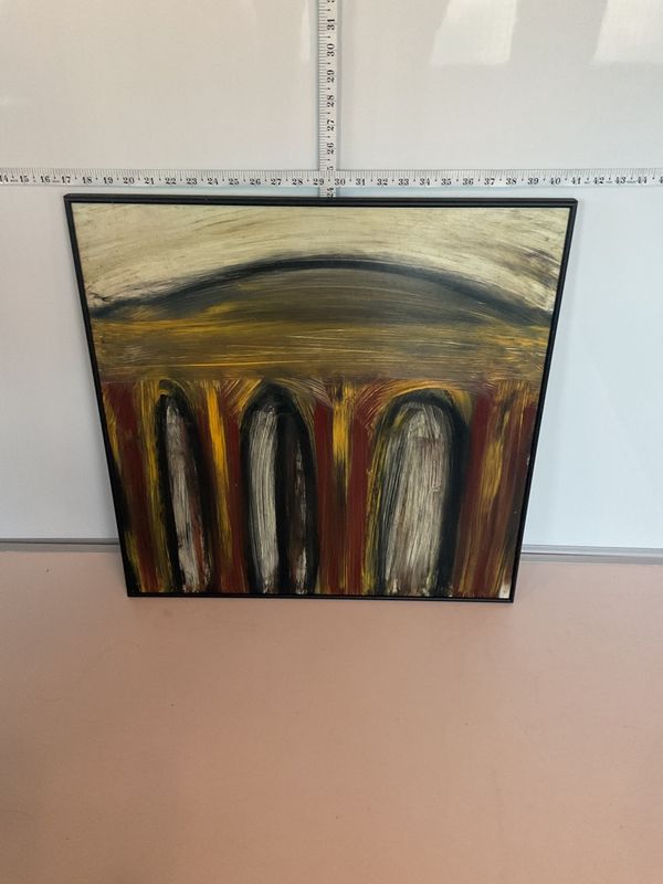Kelly McCarty hill railing framed painting