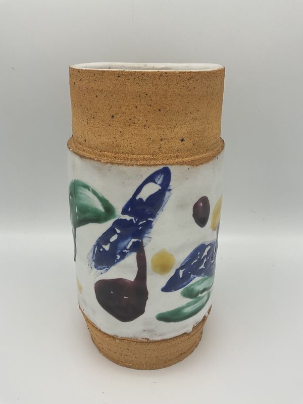 Colorful Abstract Glaze Cylinder Vase