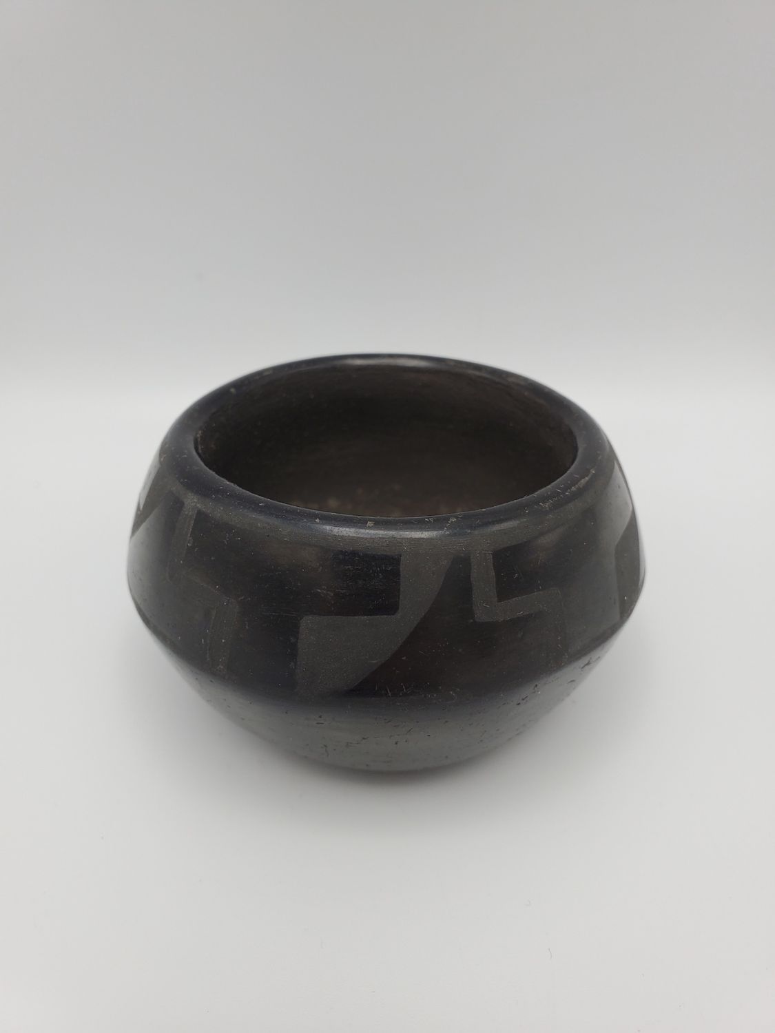 Seed pot, Nat Am pottery blackware