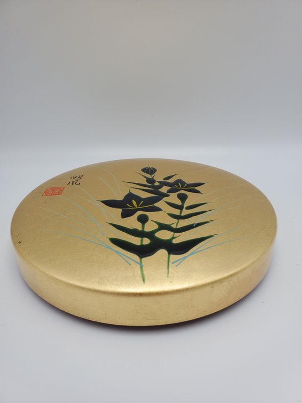 Japanese Vintage Calligraphy Set, Gold Lacquered Case