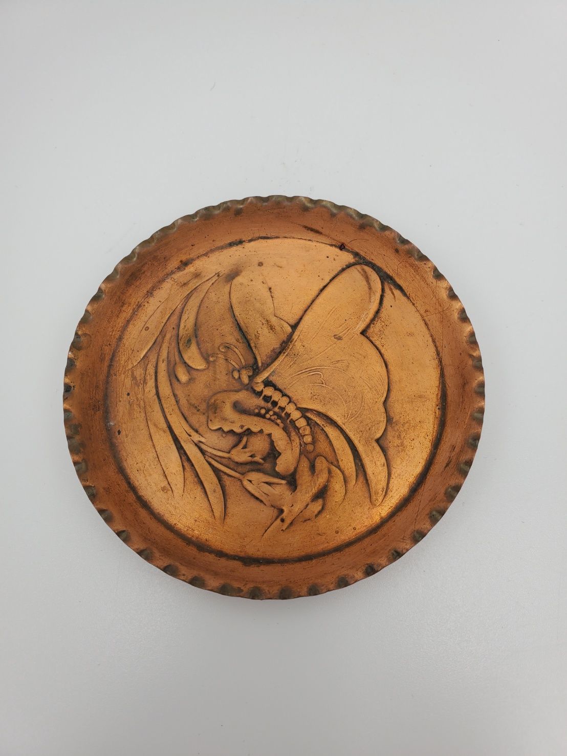 Butterfly Vintage Copper Dish