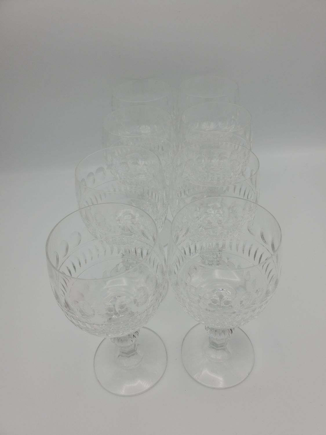 Bohemian crystal cut goblets