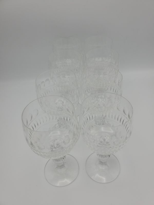 Bohemian crystal cut goblets