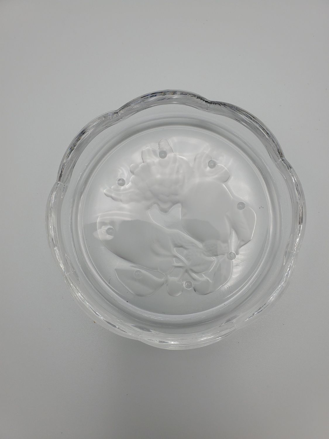Val St Lambert crystal coaster