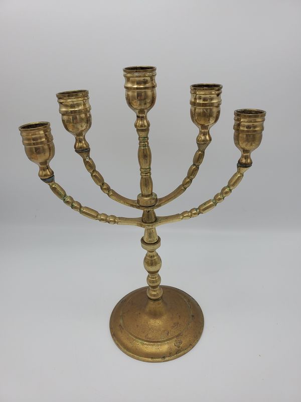 Solid Brass 5-Arm Vintage Candelabra