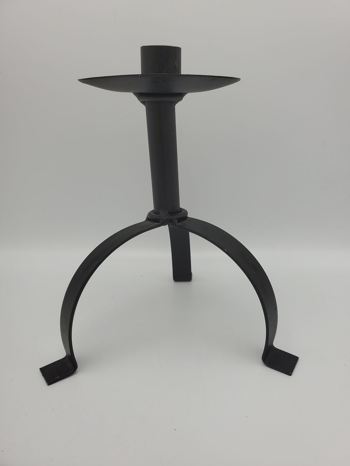 3 legged iron vintage candle stick holder