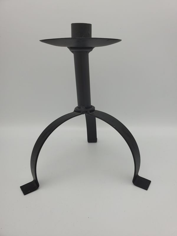 Hand-Forged Wrought Iron Tripod Candle Holder