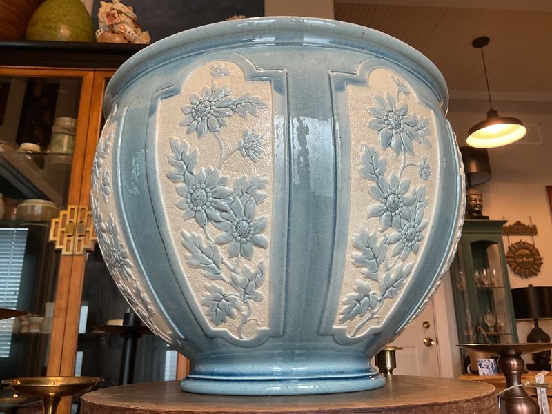 Burmantofts Faience Jardiniere  Antique Pot