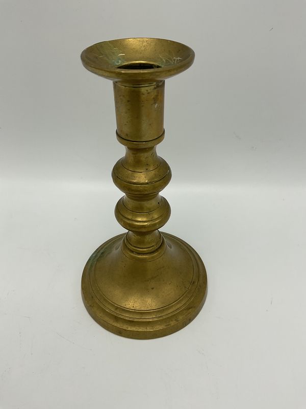 Brass Colonial-Style Candlestick Holder