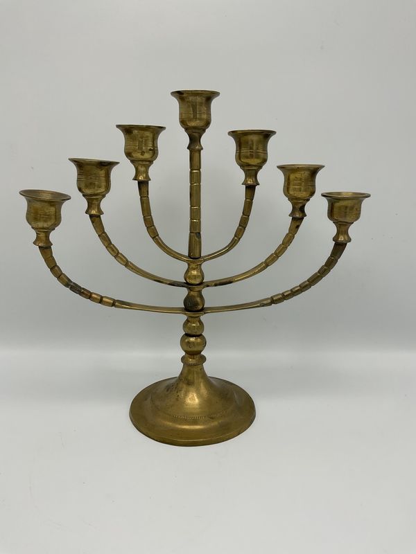 Solid Brass Vintage 7-Arm Candelabra