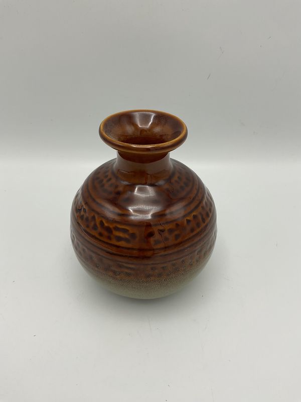 Speckled Green &amp; Spotted Brown Vase