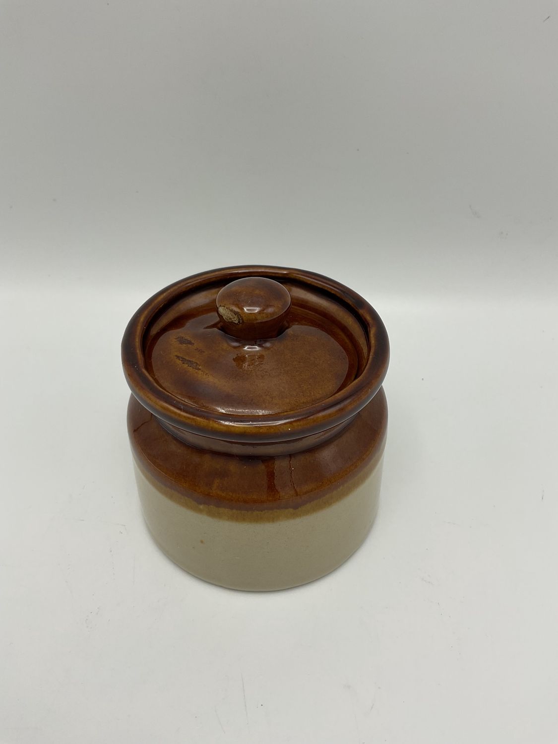Stoneware sugar jar