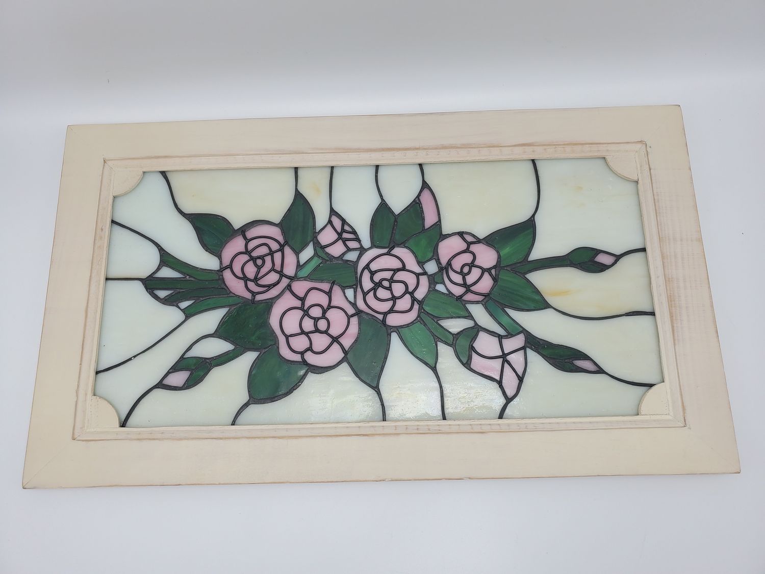 Flowers stained glass window