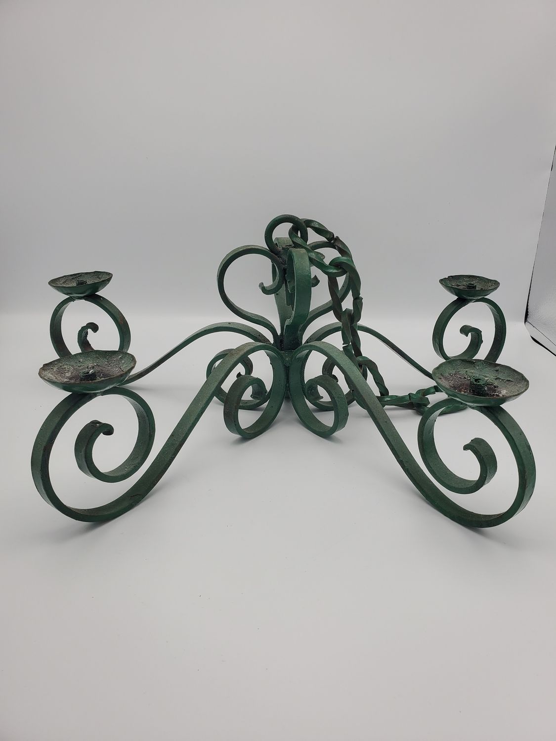 Wrought Iron Hanging Candle Chandelier