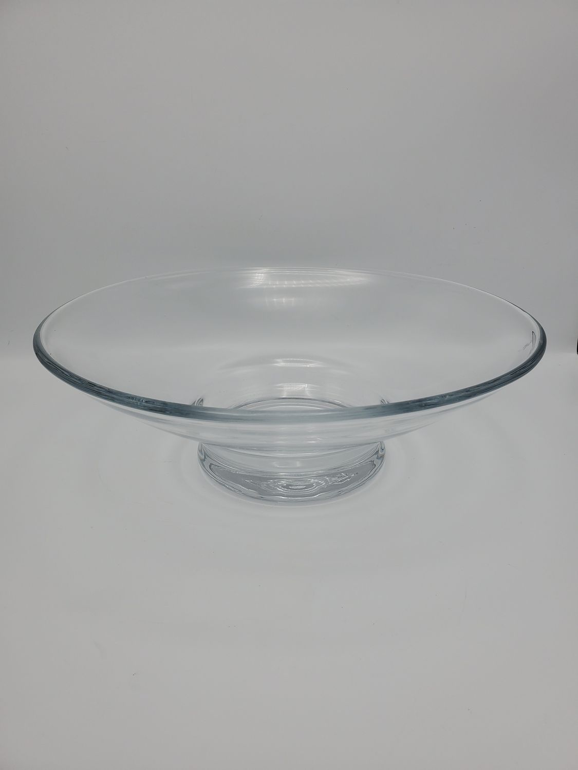Large Clear Glass Footed Centerpiece Bowl