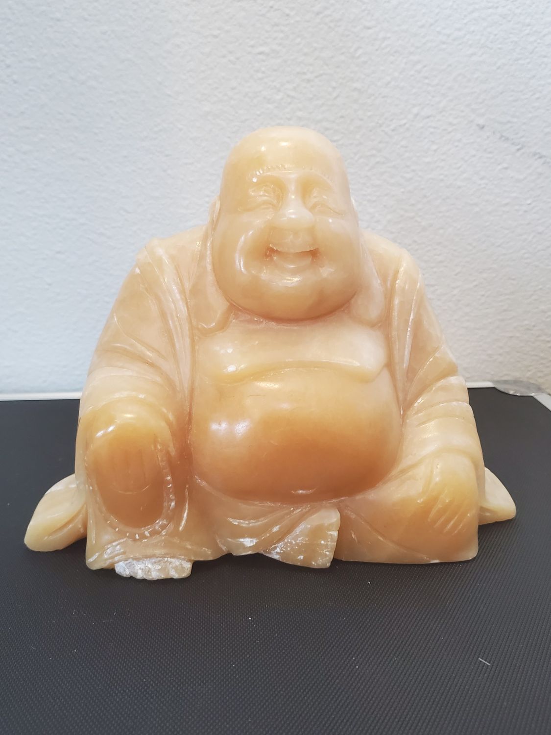 Yellow Jade Laughing Buddha