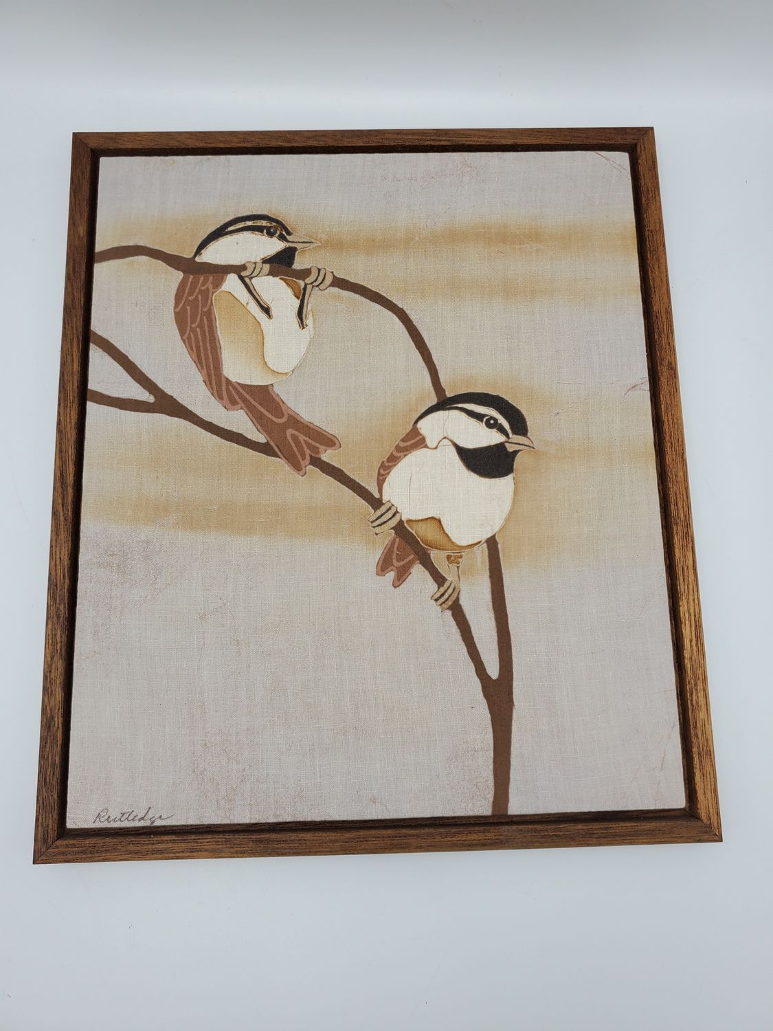 Pat Rutledge Batik 2 chickadee birds