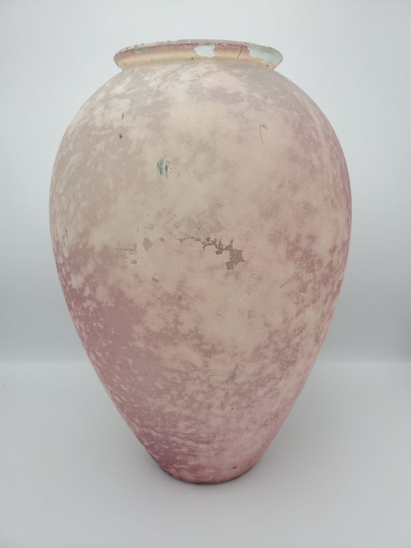 Frosted Pink Speckled Vintage Vase