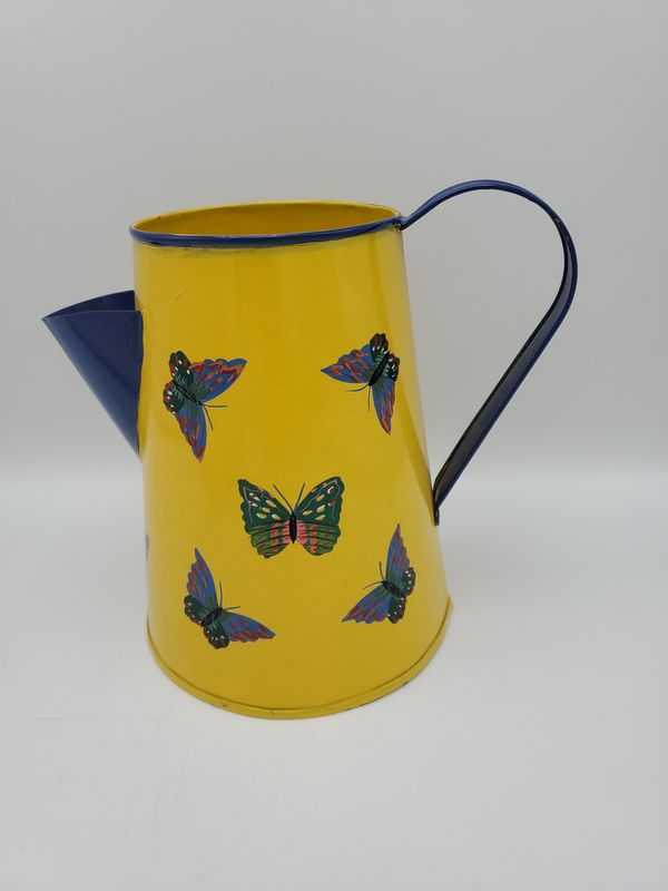 Vintage Hand-Painted Butterfly Pitcher