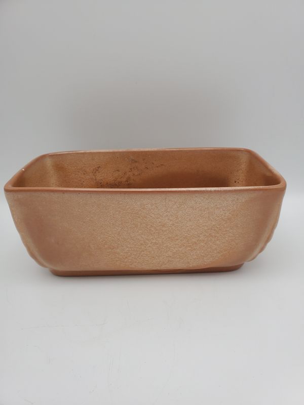 Tan rectangular planter
