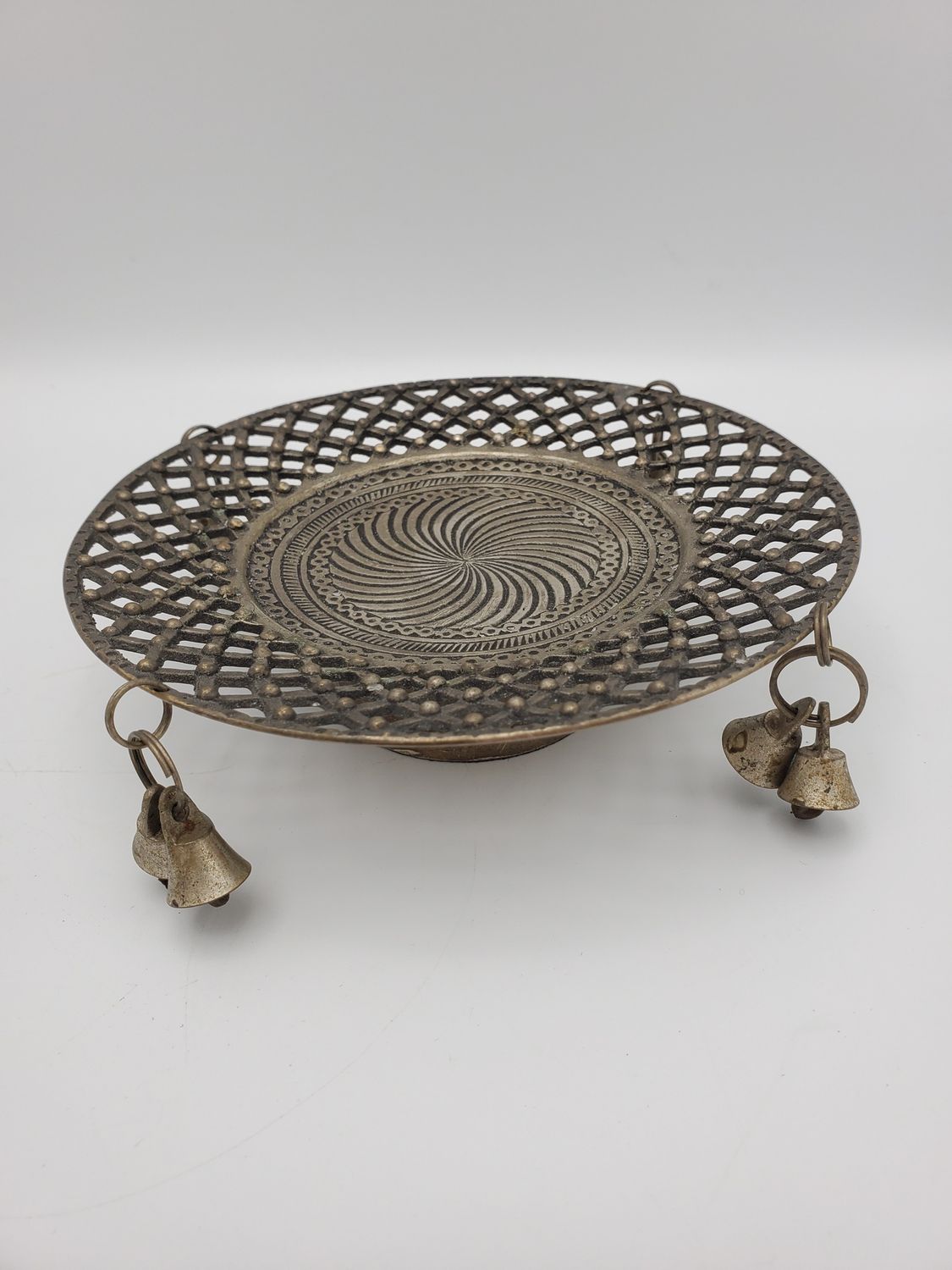 Lattice Metal Candle Holder with Bells
